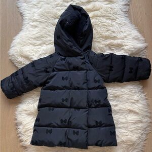 Jacadi Navy Bow Puffer Coat size 24 months